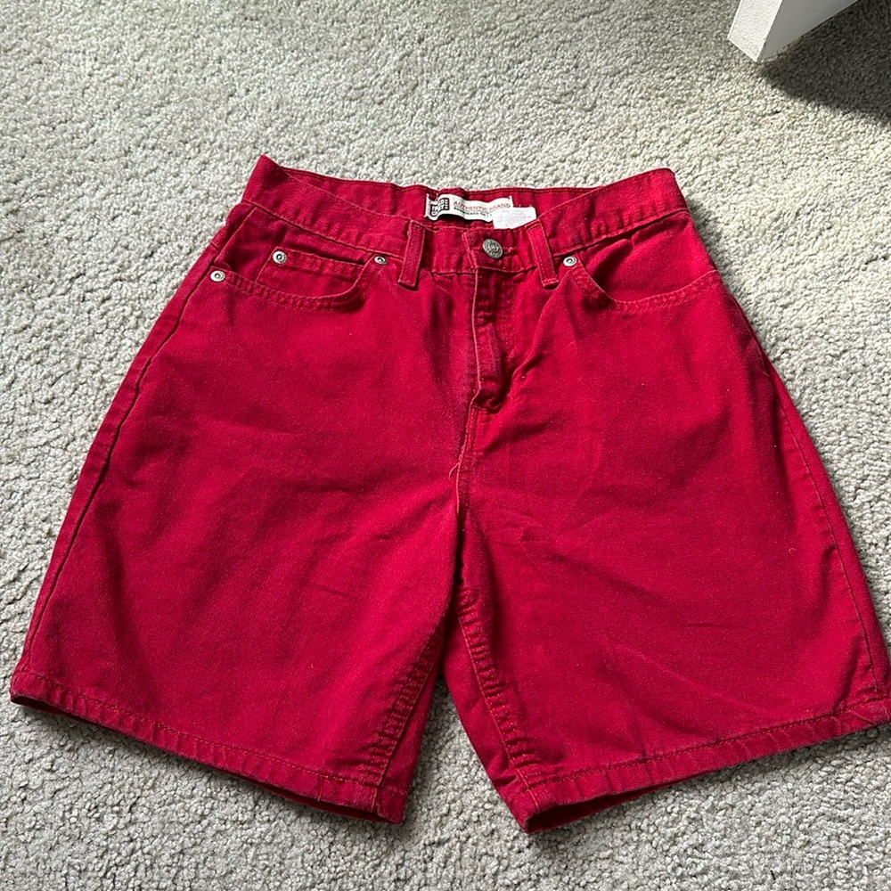 Vintage Faded glory mom shorts demin red